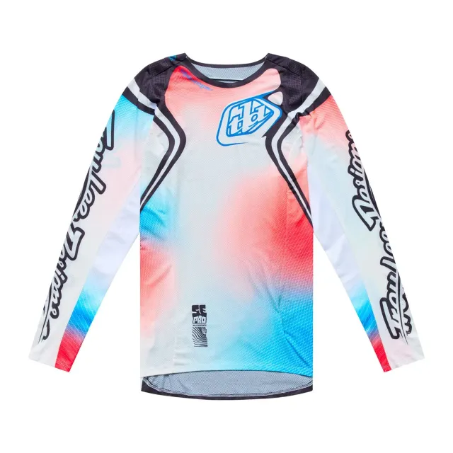 Troy Lee Designs SE Pro maglia moto bianco gunmetal