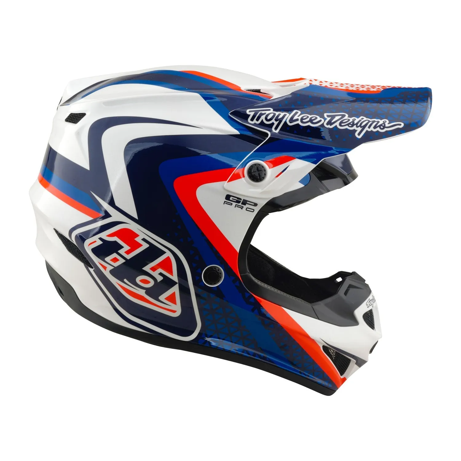 Troy Lee Designs GP Pro casco moto bianco blu
