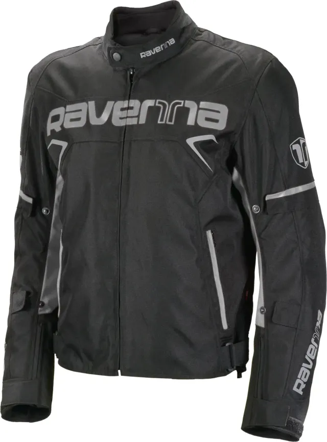 Ravenna Apparel giacca moto tessile nero grigio impermeabile