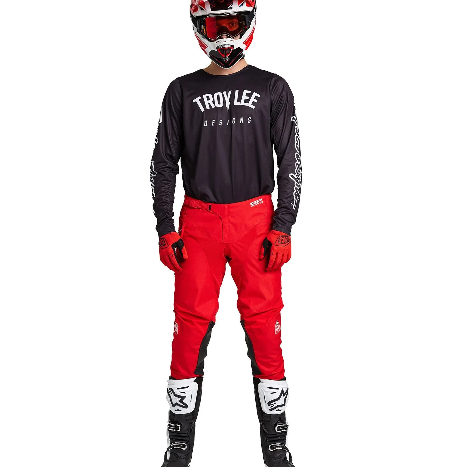 Troy Lee Designs GP Pro Boltz maglia moto nera rinforzata quotidiana
