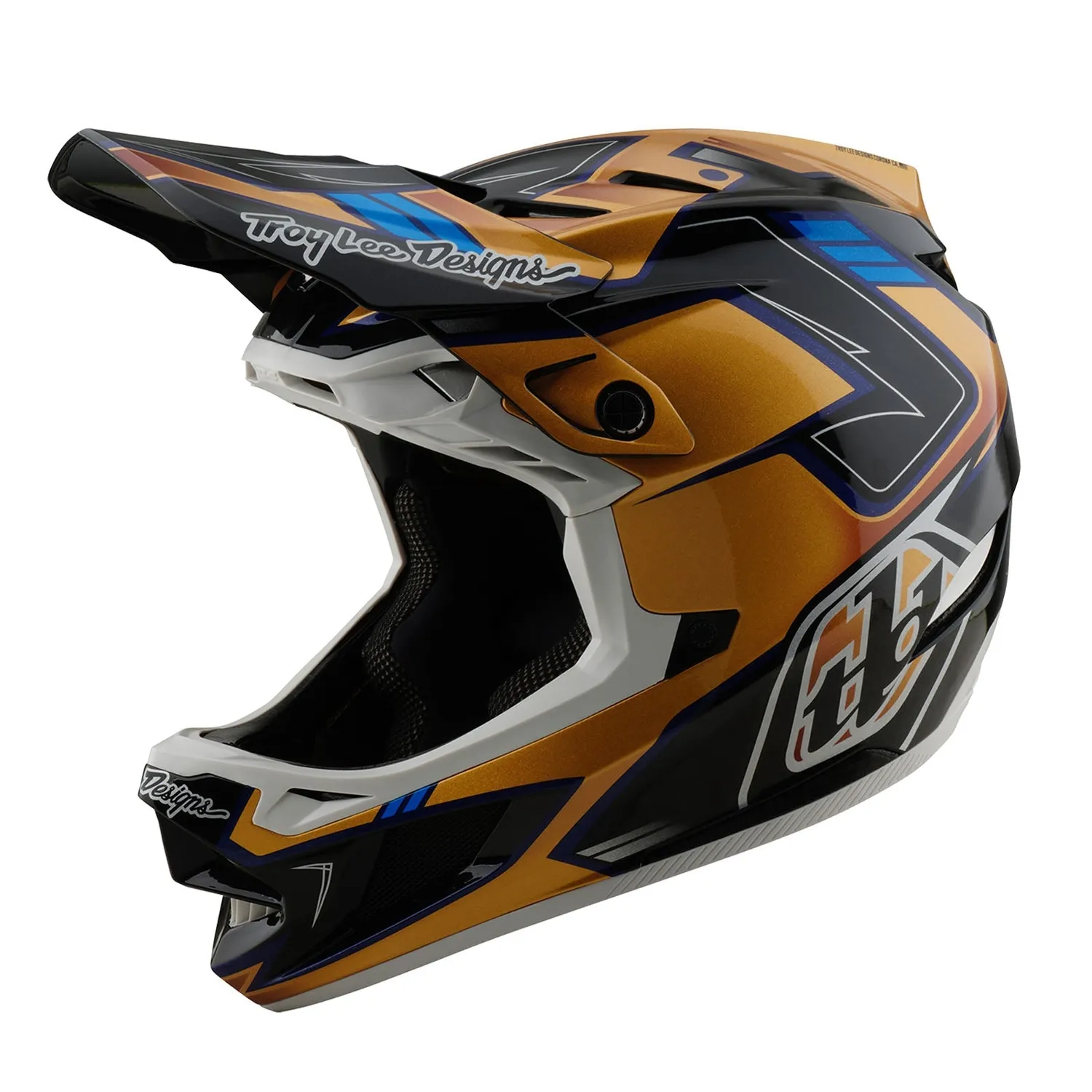 Troy Lee Designs D4 Composite MIPS casco bici nero oro
