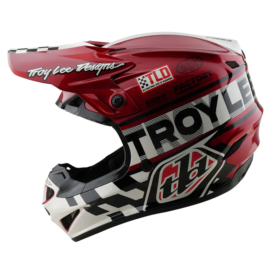 Troy Lee Designs GP Pro casco motocross fifty-50 white red