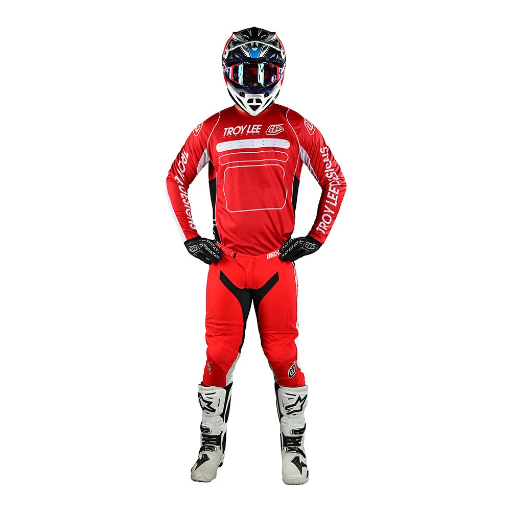 Troy Lee Designs SE Pro Drop In pantaloni moto rossi leggeri
