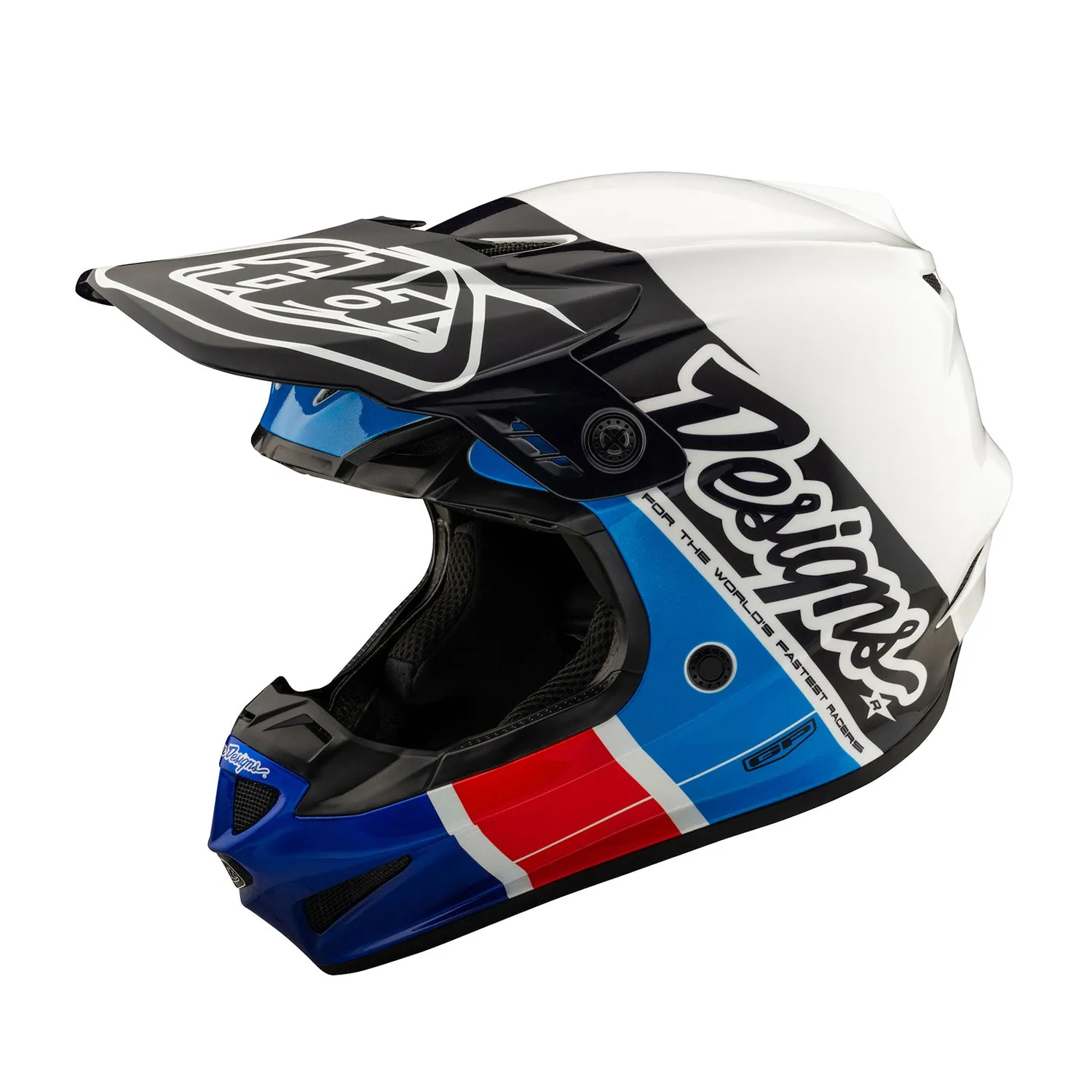 Troy Lee Designs GP Runner Blue casco moto junior senza MIPS