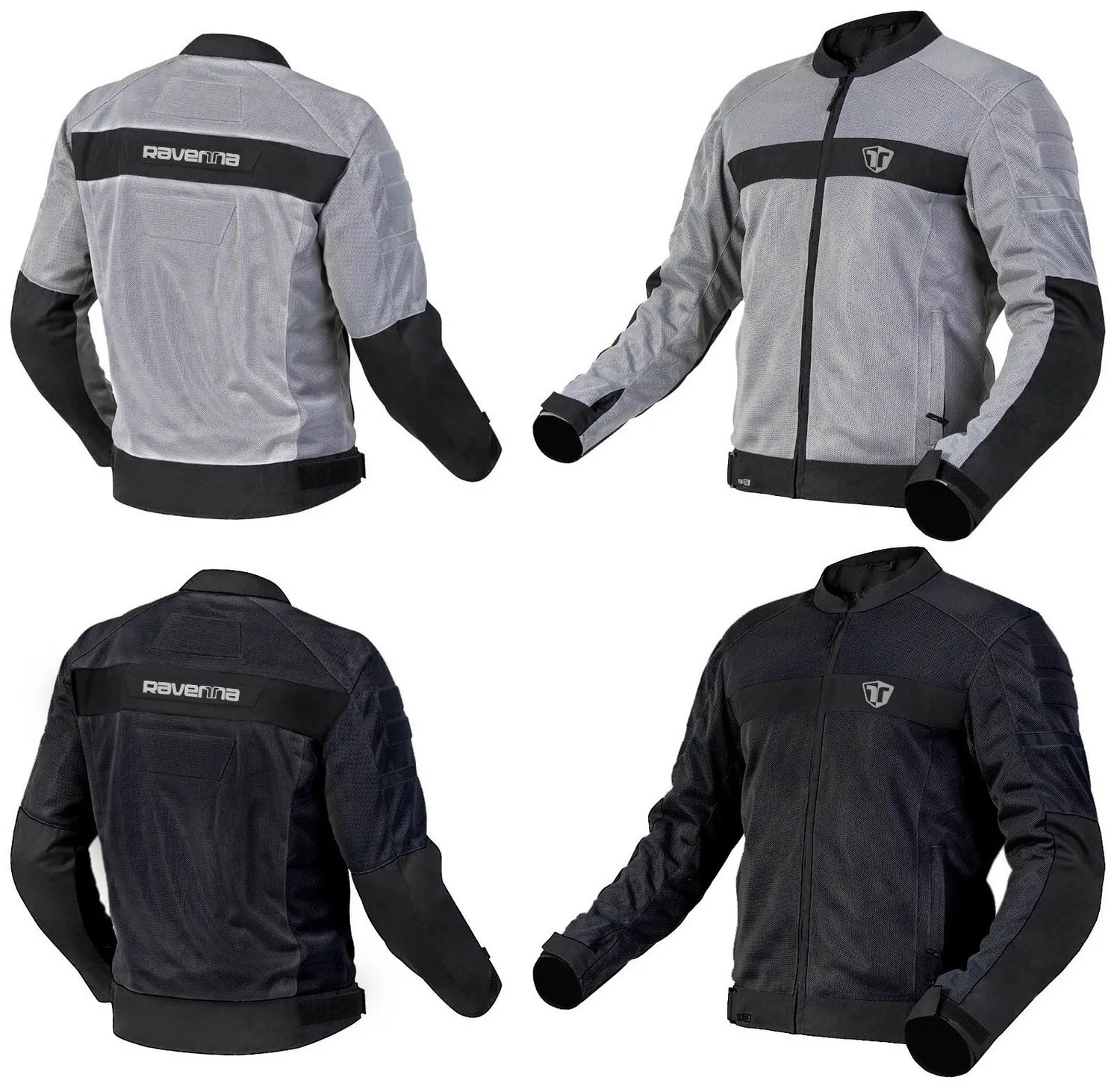 Ravenna Summer Silver Grey Giacca Moto Estiva Grigio Nero mesh
