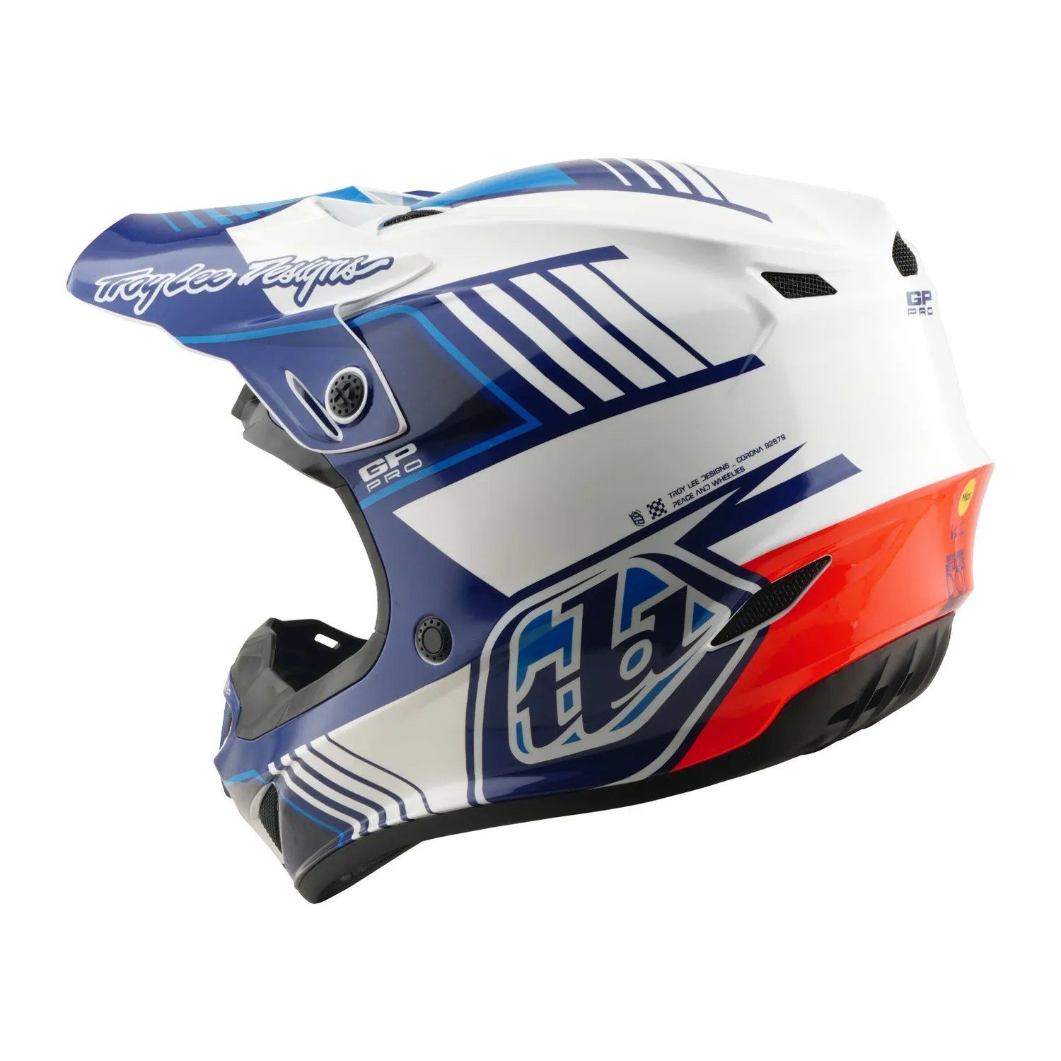 Troy Lee Designs GP Pro Segment casco moto Blu MIPS