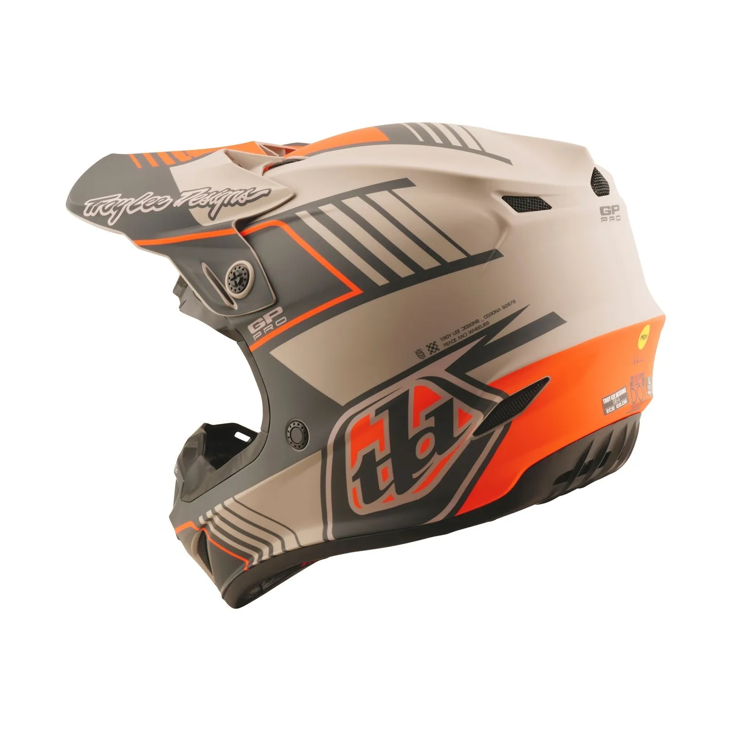 Troy Lee Designs GP Pro MIPS casco moto Taupe ventilato