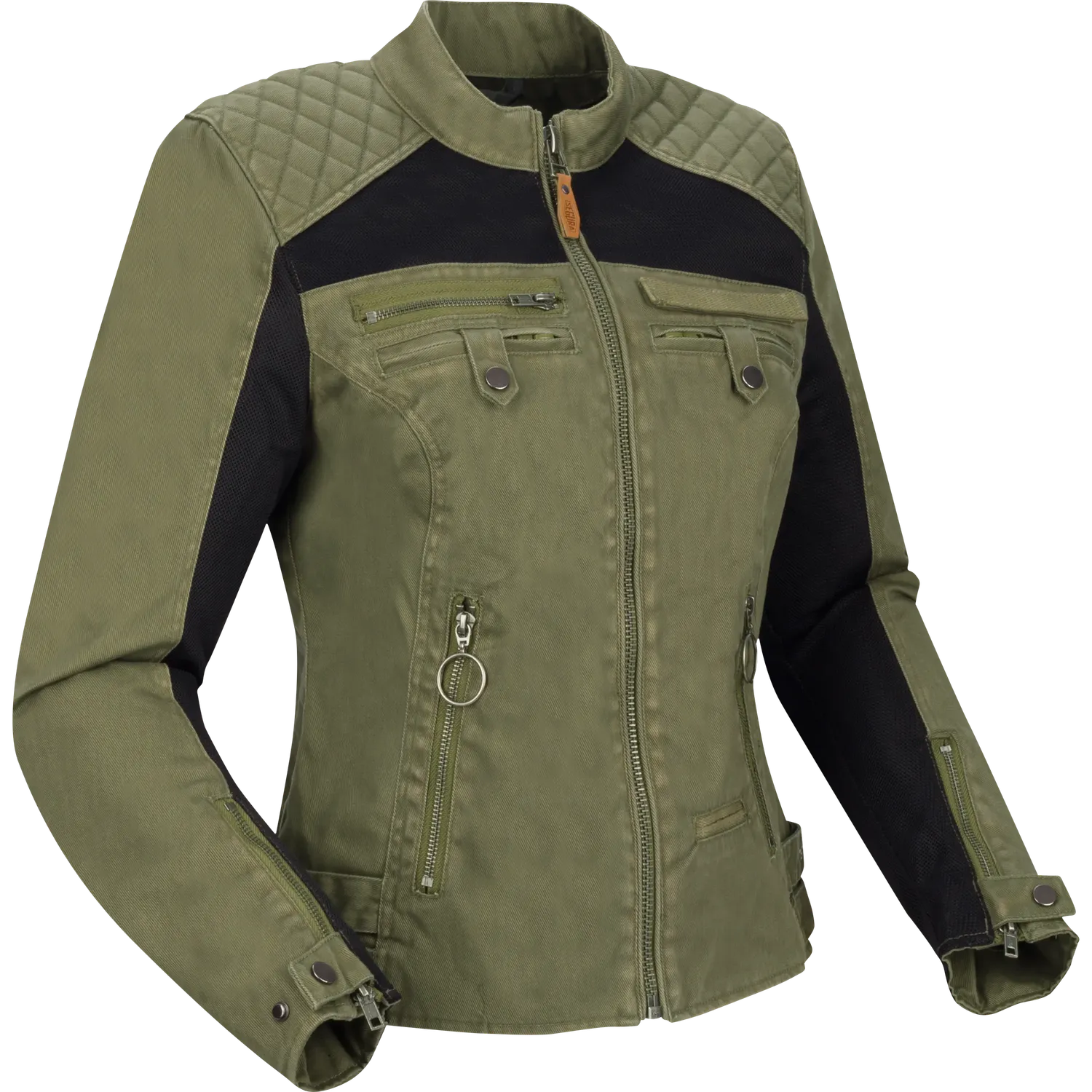 Segura Lady Vanda Evo giacca moto tessuto donna kaki leggero