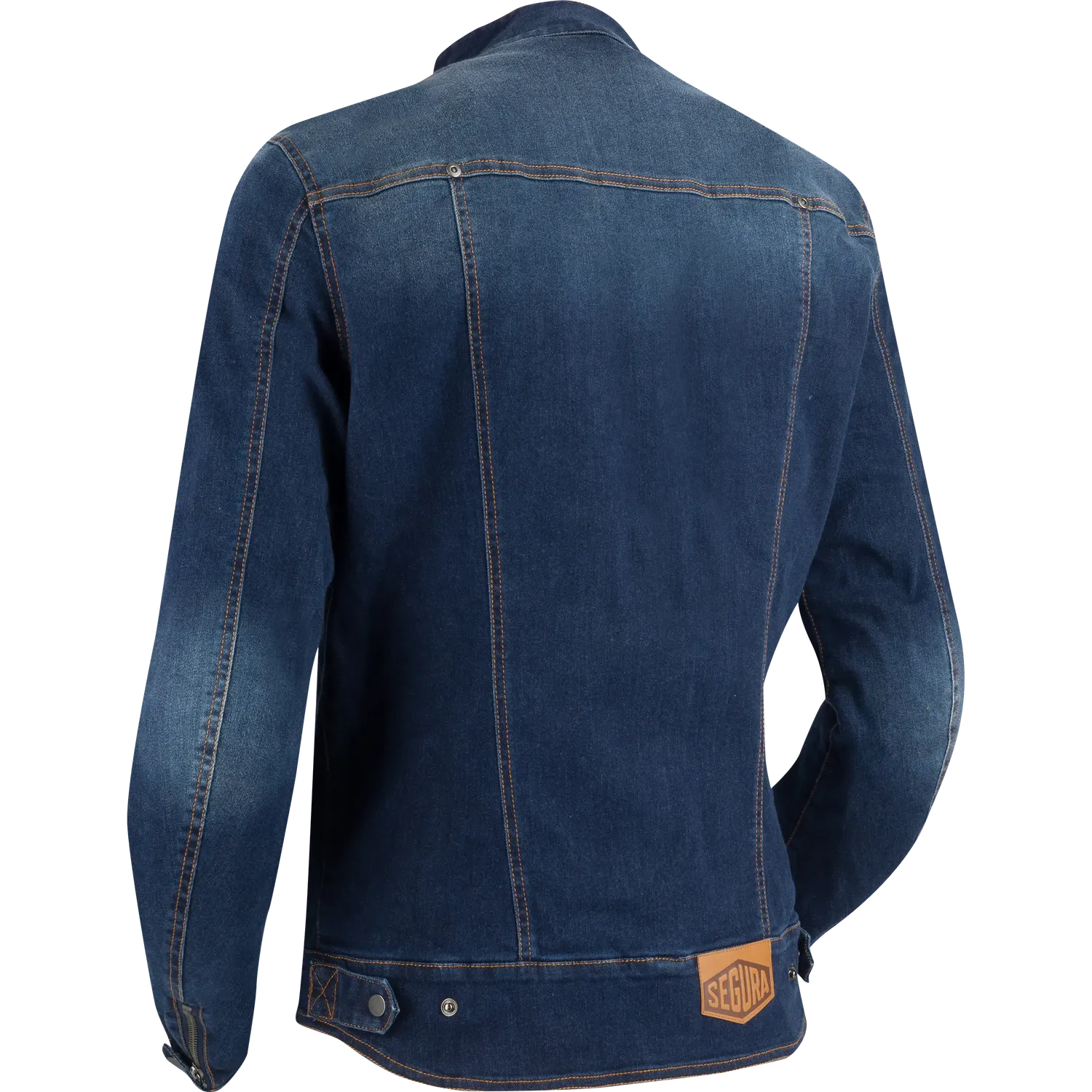 Segura Hunky giubbotto moto uomo blu in denim elasticizzato