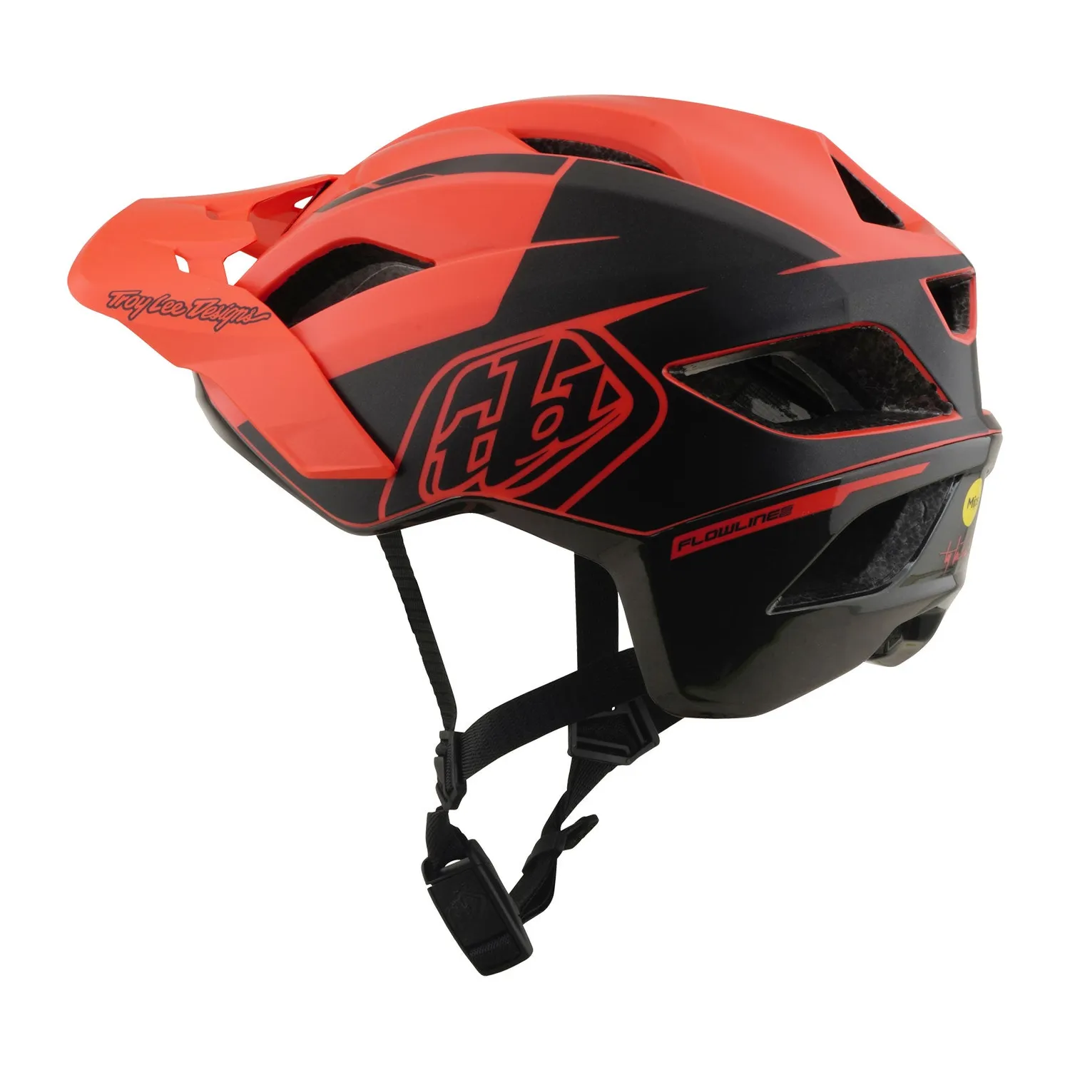 Troy Lee Designs Flowline SE casco mtb Coral Charcoal con MIPS
