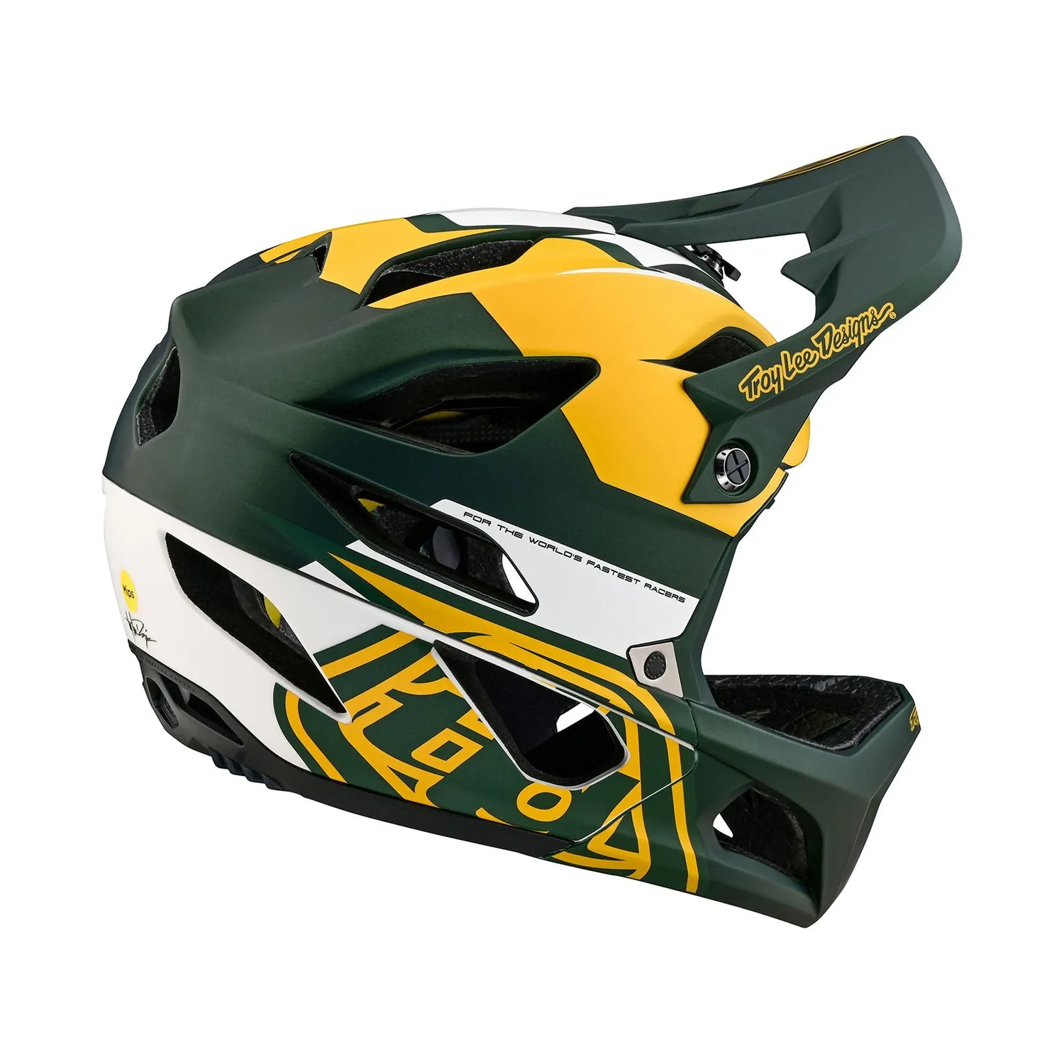 Troy Lee Designs Stage Vector casco integrale bici Green MIPS