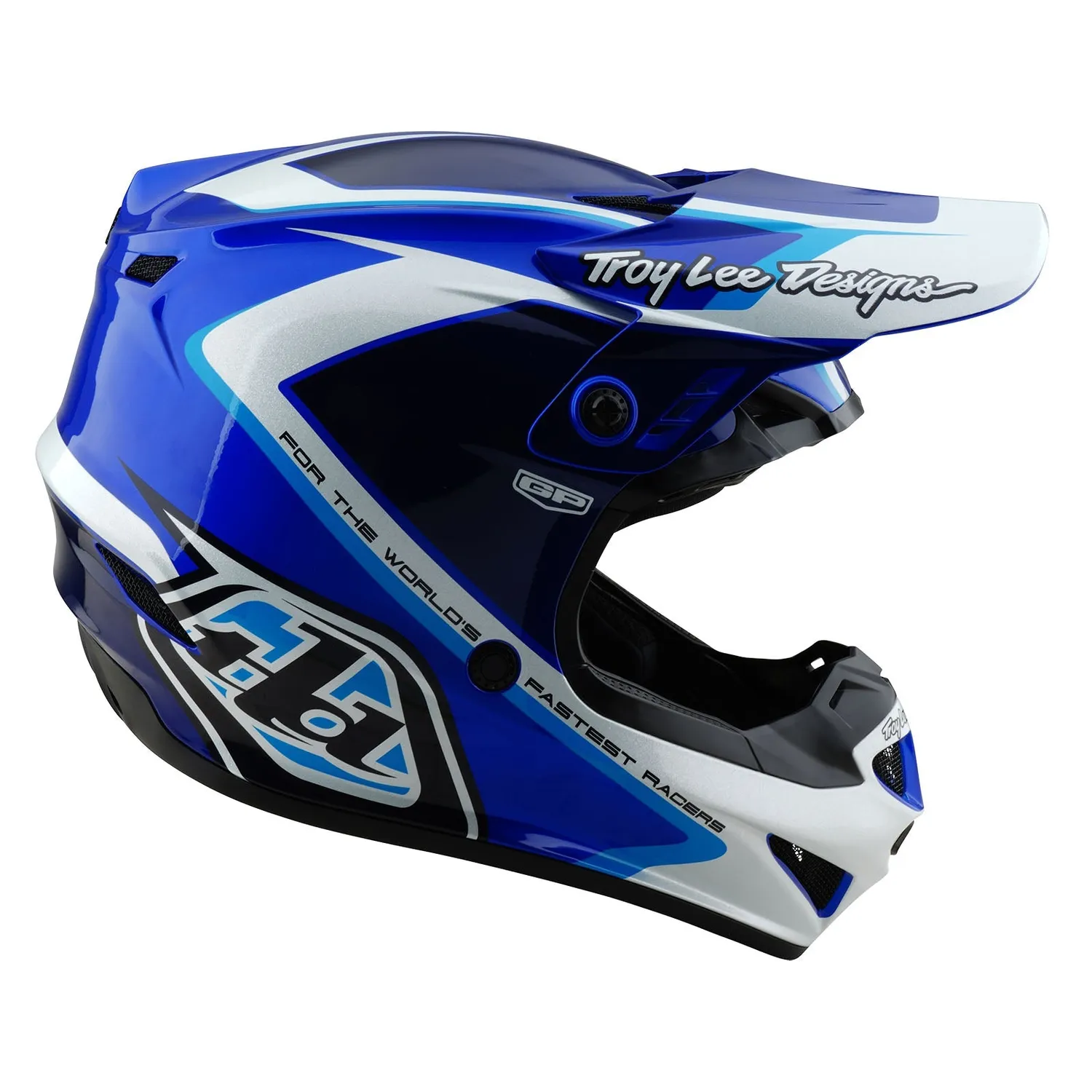 Troy Lee Designs GP Shutter casco moto bambino blu