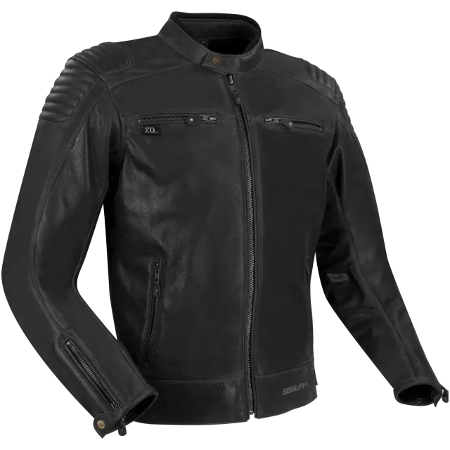 Segura Express giubbotto moto pelle uomo nero traforato