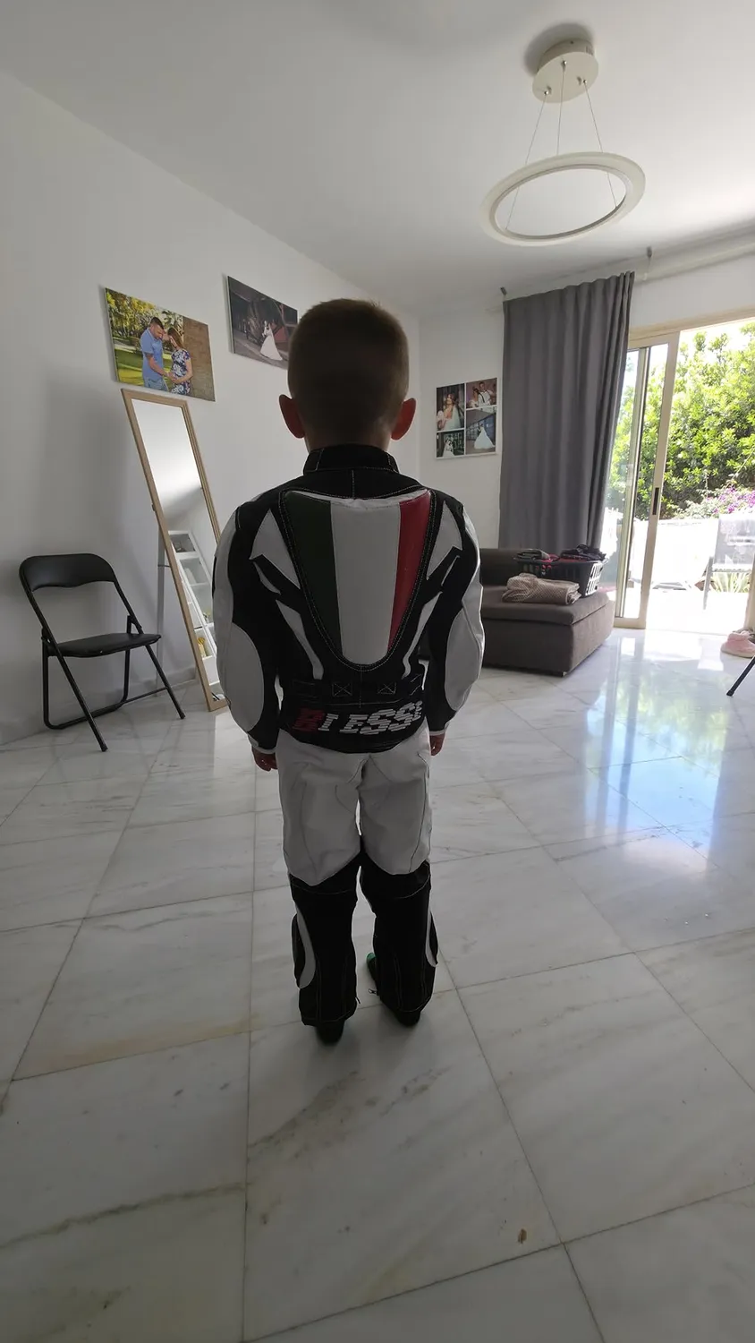 Bi Esse Tuta Minimoto Pelle Bambino XS 7 Anni Nero