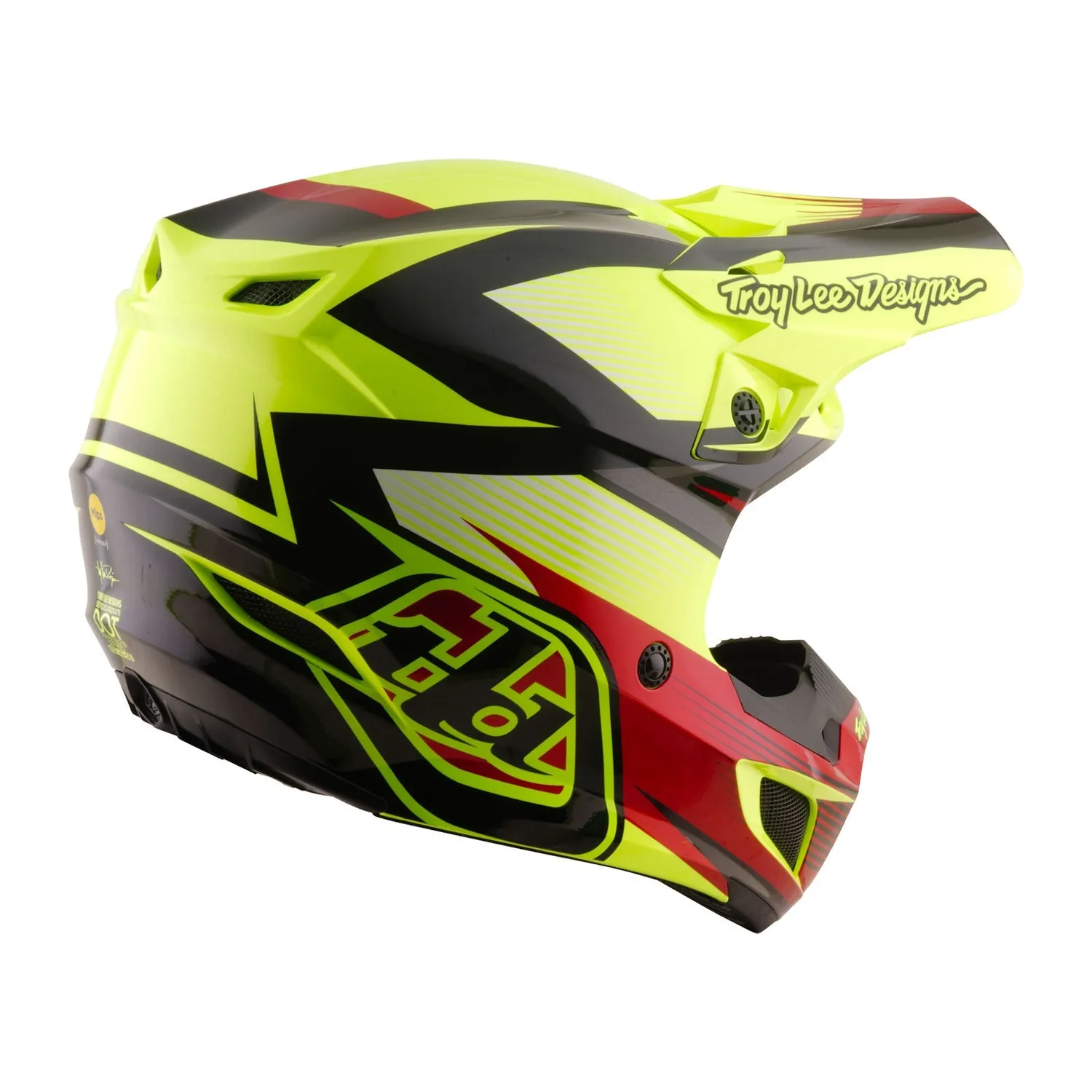 Troy Lee Designs SE5 Policarbonato casco cross Flo Yellow MIPS