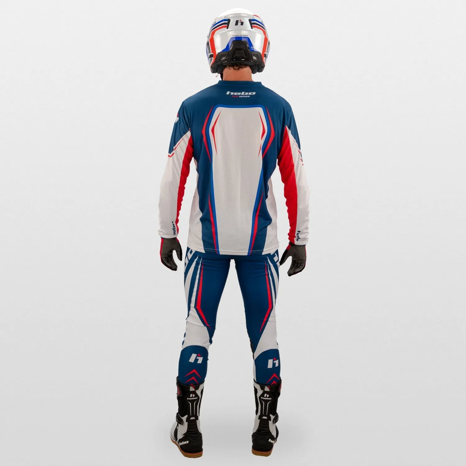 Hebo Pro Trial Classic HE2220B maglia trial bianca traspirante