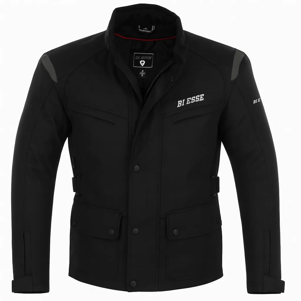 Bi Esse Giacca Moto Cordura Impermeabile 4XL Nero