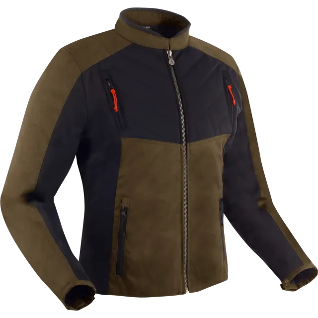 Segura Volt giacca moto uomo tessuto kaki impermeabile