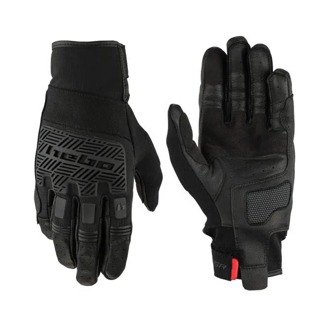 Hebo DSR guanti moto corti pelle omologati