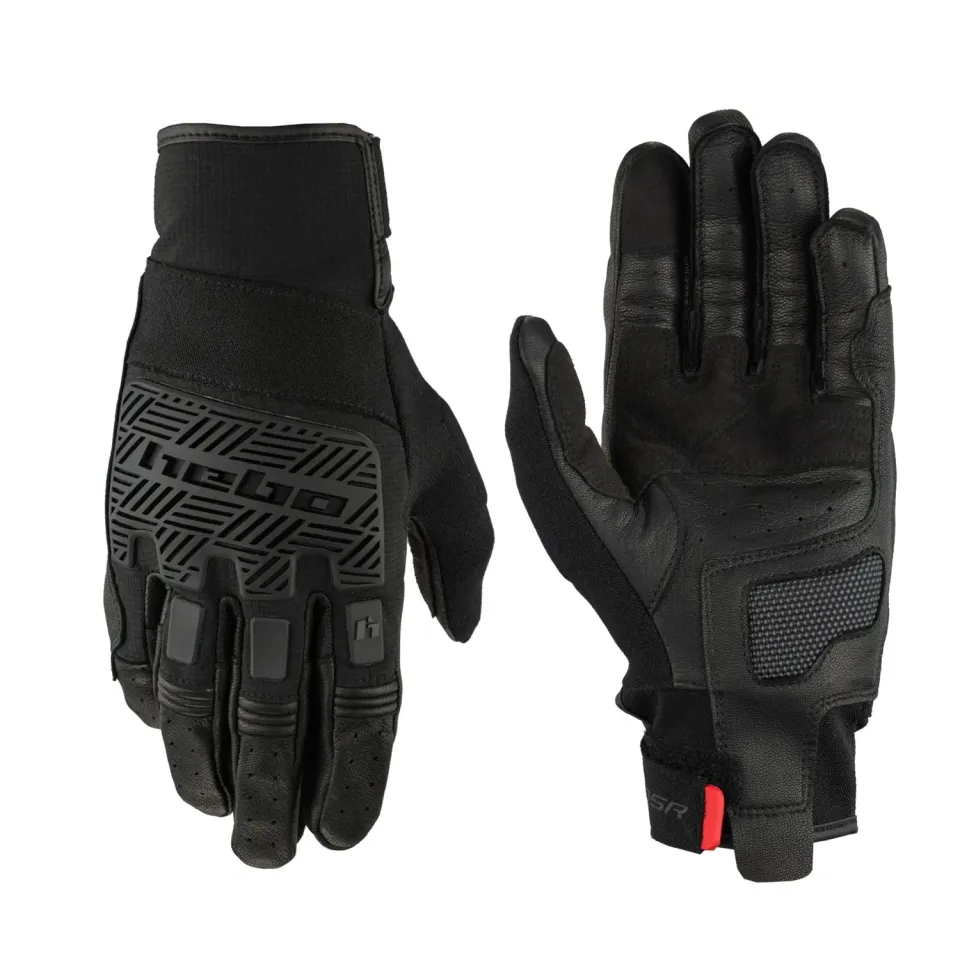 Hebo DSR guanti moto corti pelle omologati