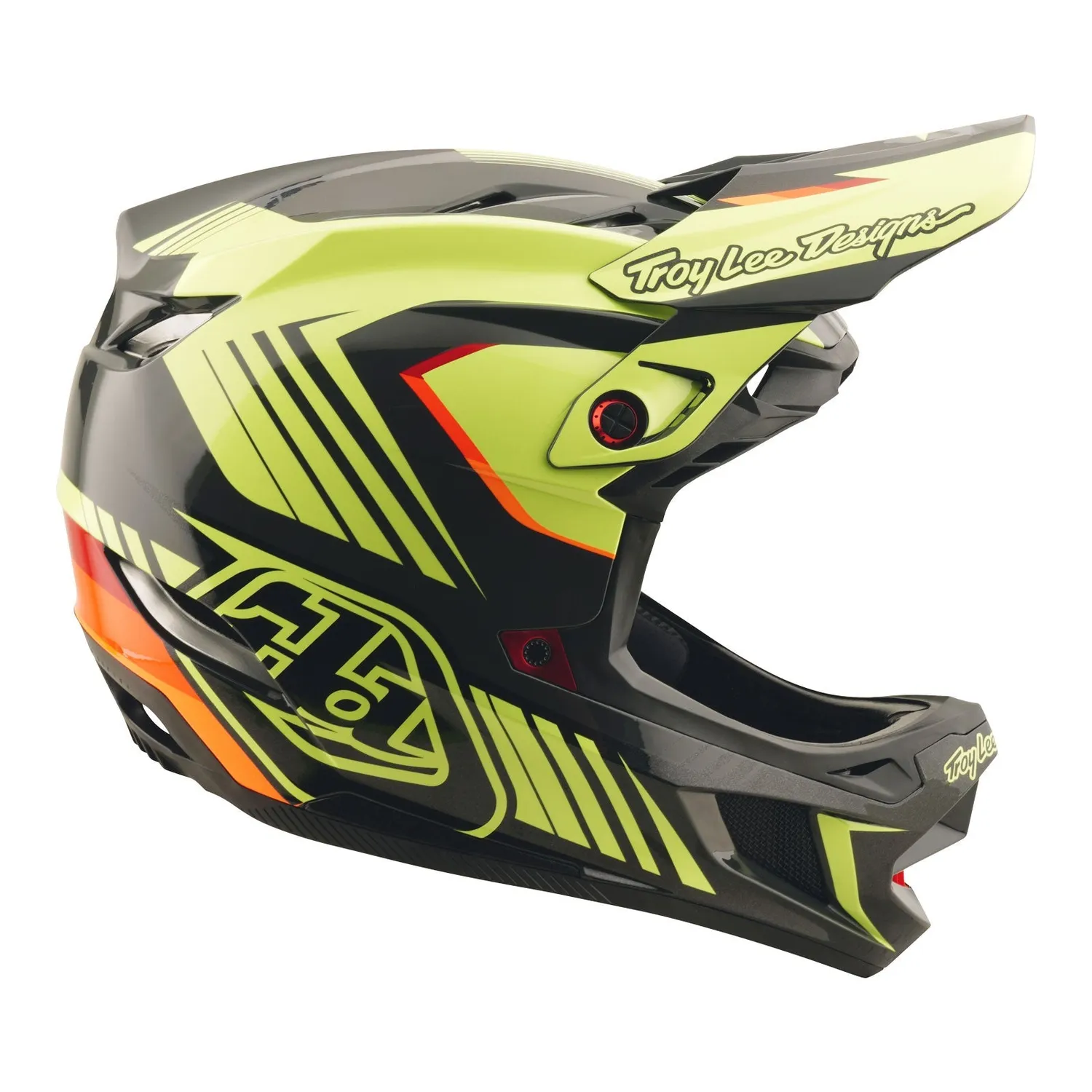 Troy Lee Designs D4 Polyacrylite casco bici Black Yellow MIPS