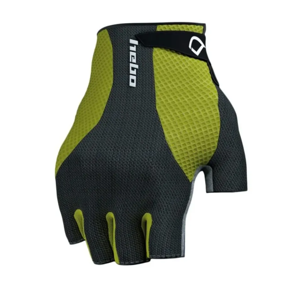 Hebo Route Short guanti ciclismo corti neri grip Nanofront