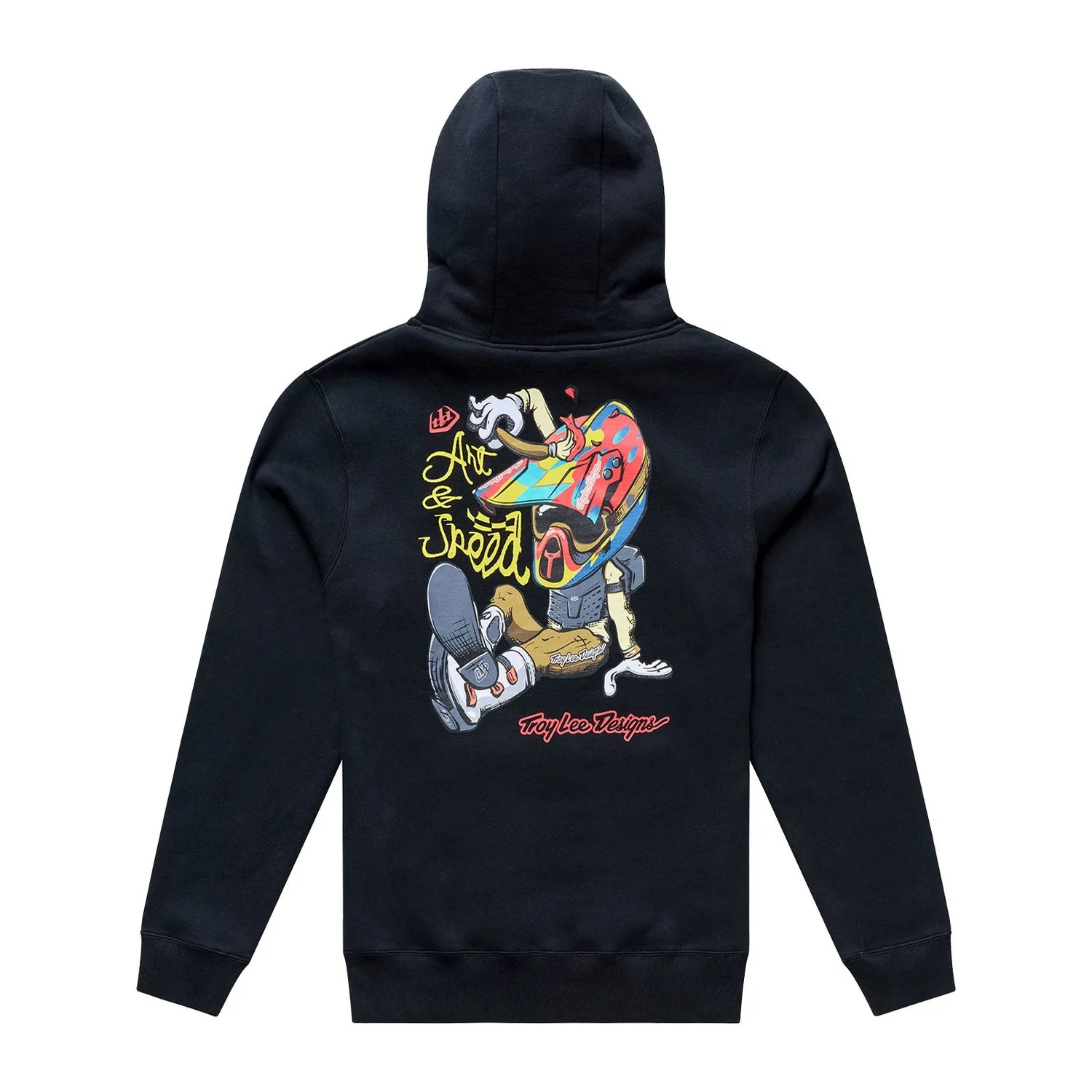 Troy Lee Designs Heritage felpa cappuccio nero pullover