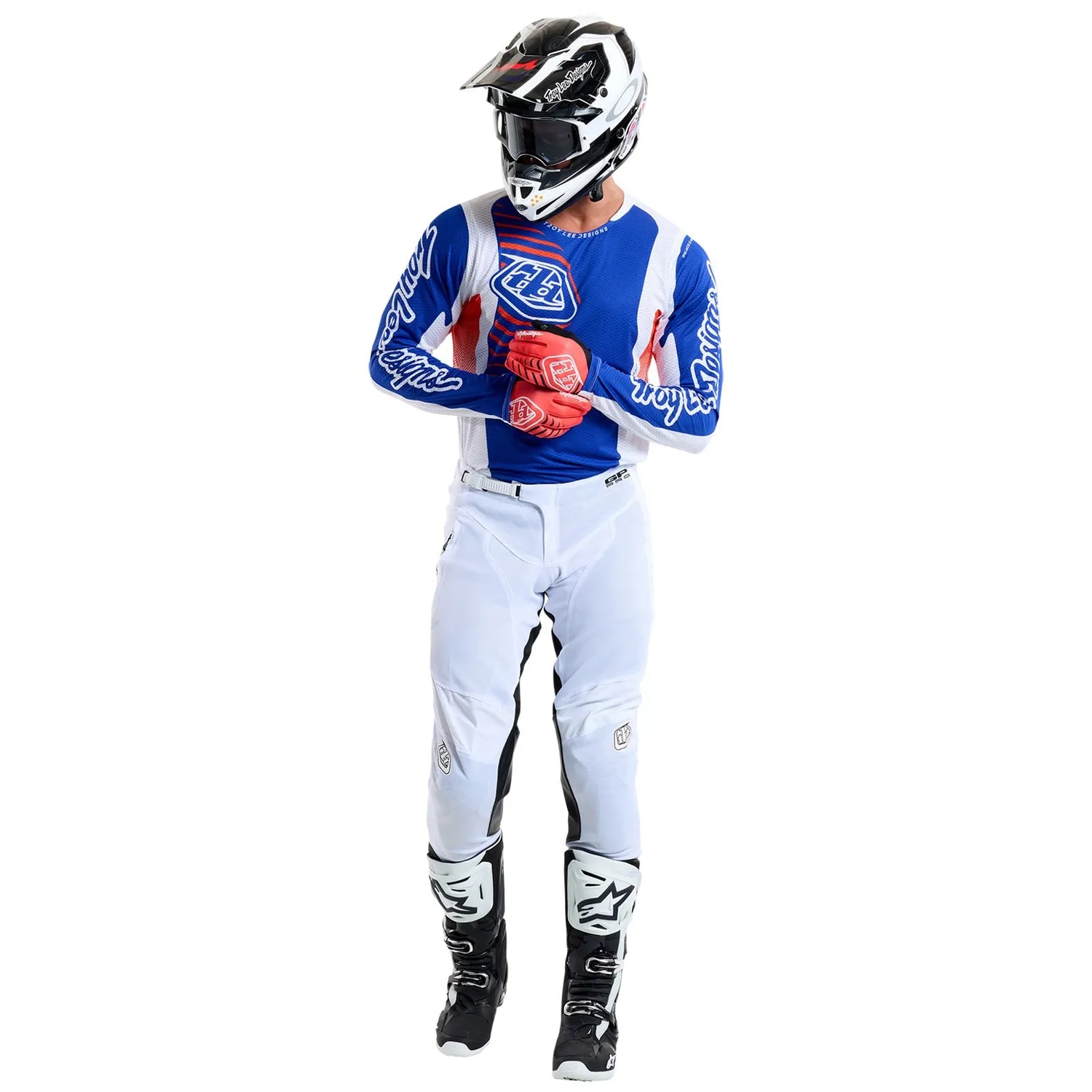 Troy Lee Designs GP Pro Air Ripple maglia moto blu arancione traspirante