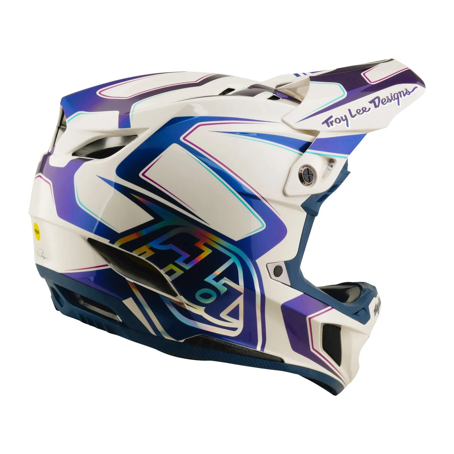 Troy Lee Designs D4 Composite Flared casco integrale bianco