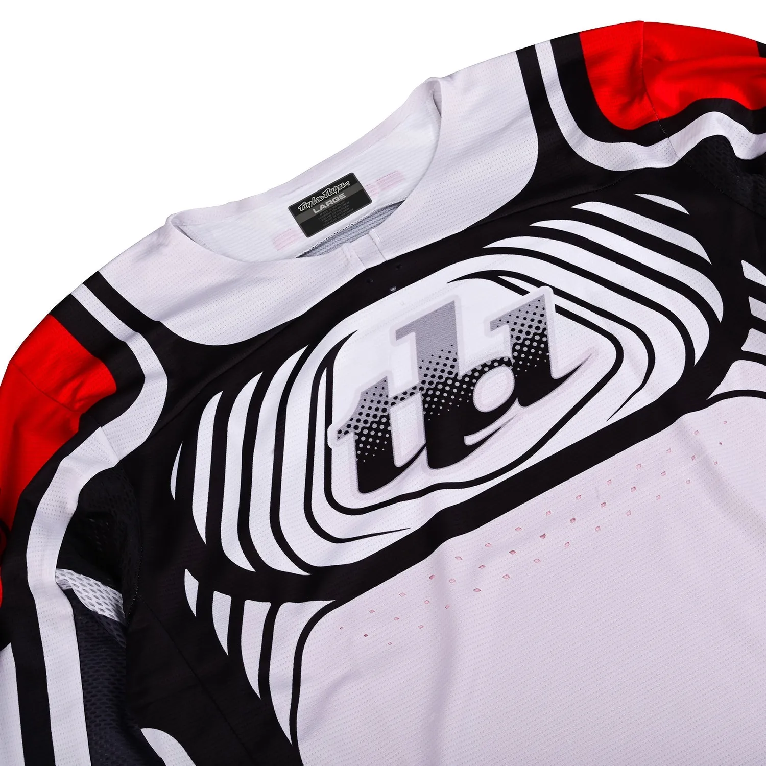 Troy Lee Designs SE Pro Wavez maglia moto off-white rossa