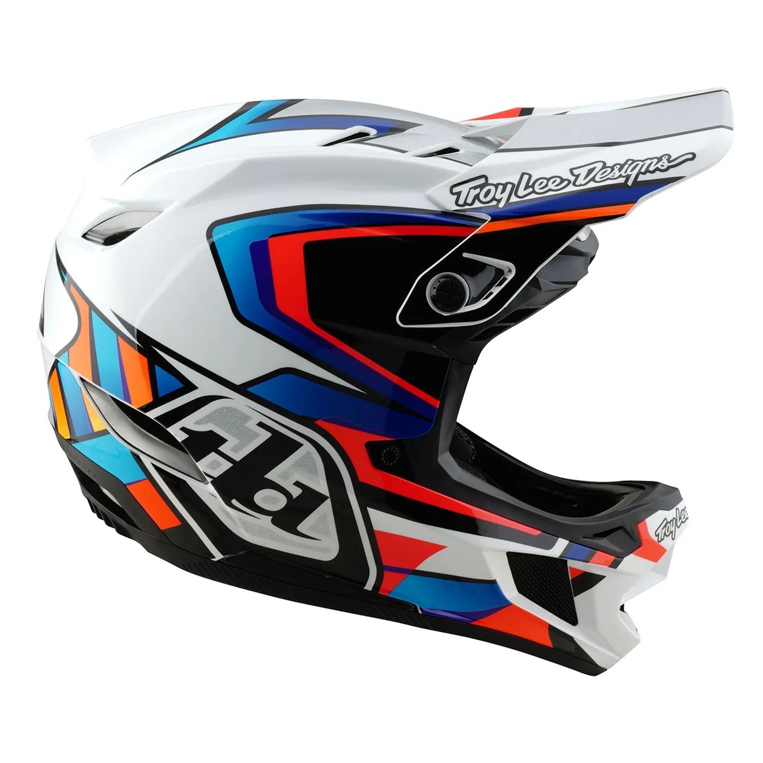 Troy Lee Designs D4 Composite MIPS casco MTB Bianco Argento