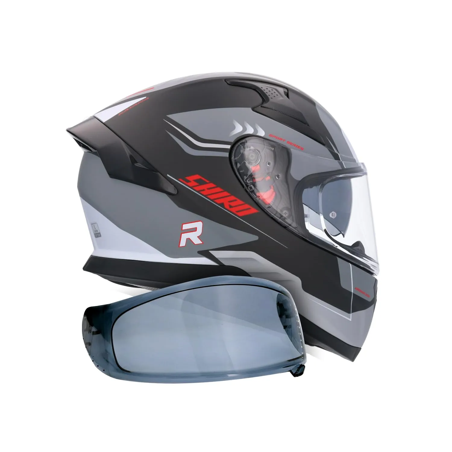 Bi Esse Casco Integrale Carbonio Grigio Verde Visiera Sole