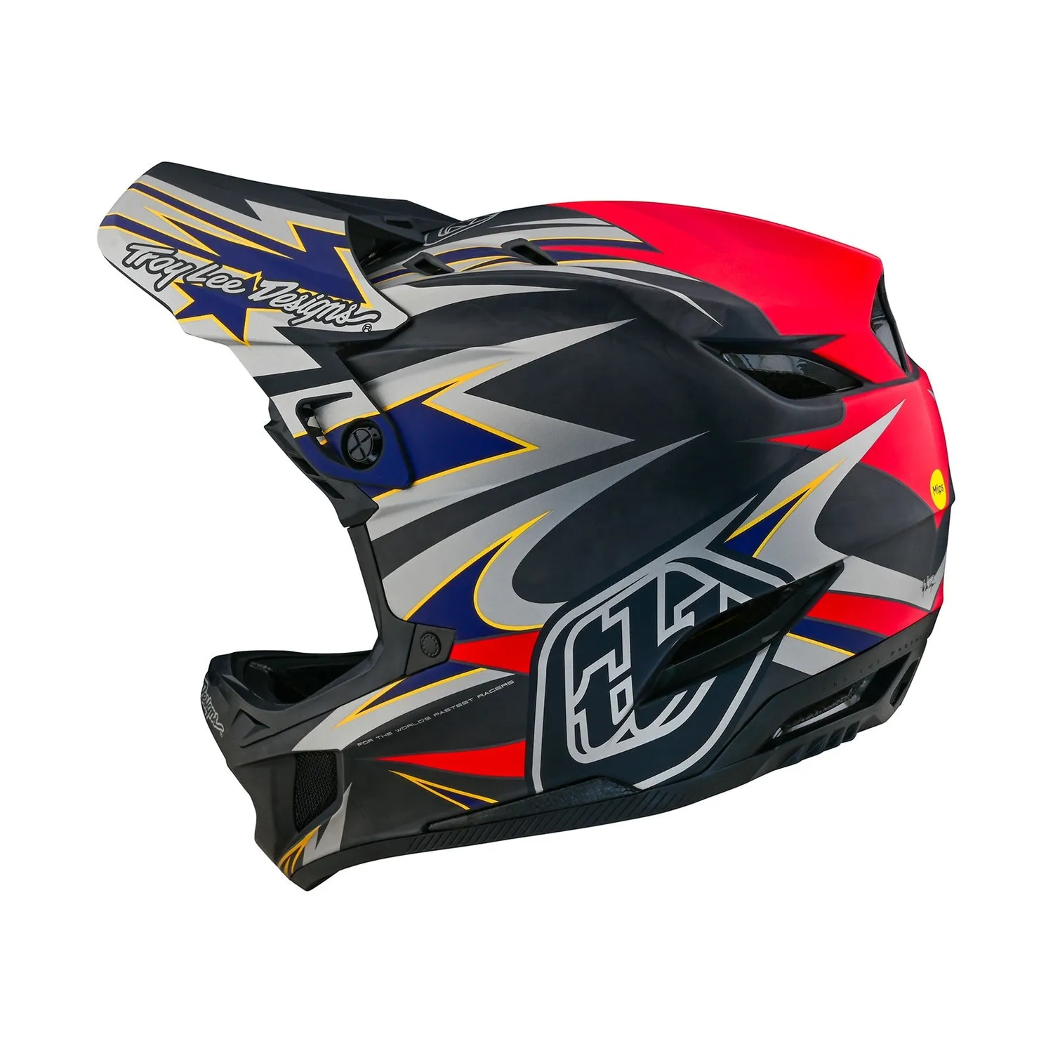 Troy Lee Designs D4 Carbon MIPS casco integrale grigio downhill