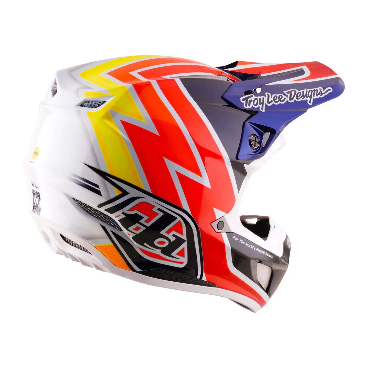 Troy Lee Designs SE5 Carbon casco moto navy white Mips