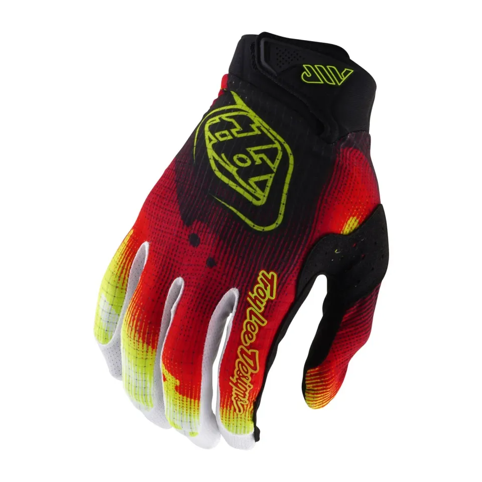 Troy Lee Designs Air Illusion guanti moto rosso neri leggeri
