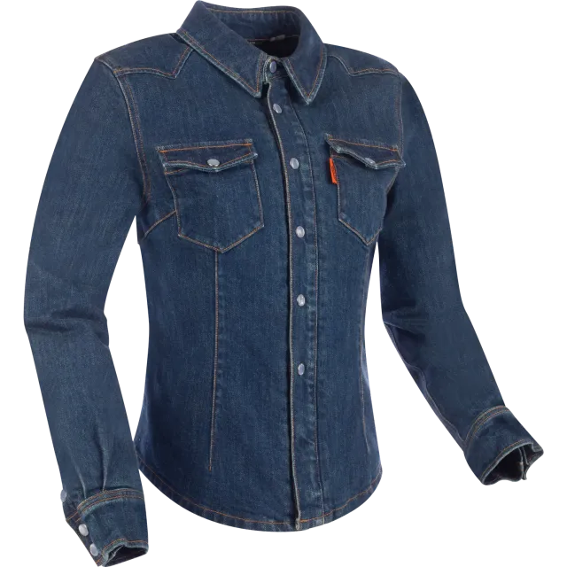 Segura Lady Terence giacca moto donna blu denim stretch