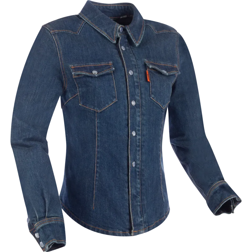 Segura Lady Terence giacca moto donna blu denim stretch