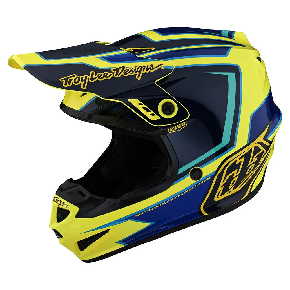 Troy Lee Designs GP Ritn casco cross giallo senza MIPS