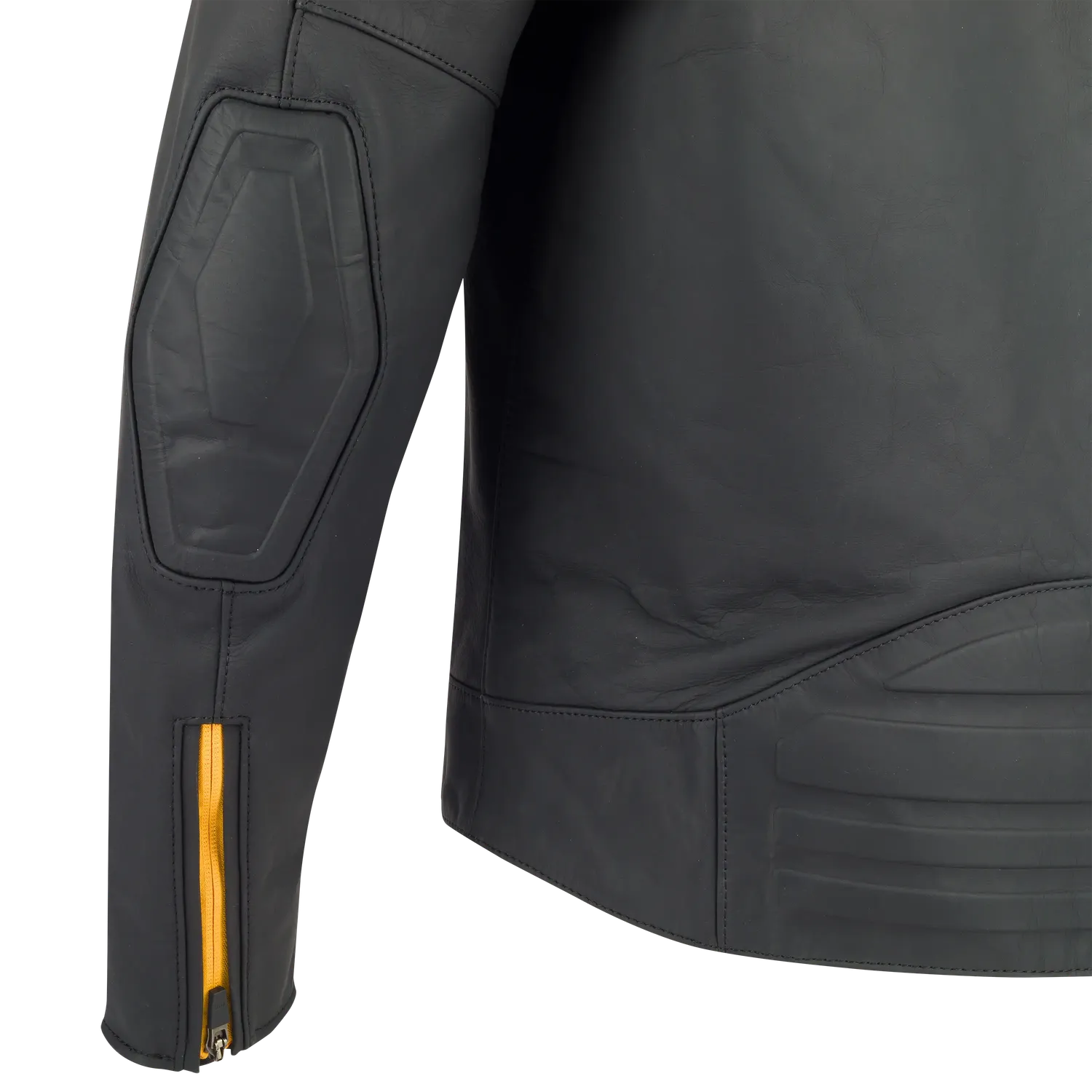 Segura Phil giubbotto pelle uomo nero/giallo regular protezioni CE