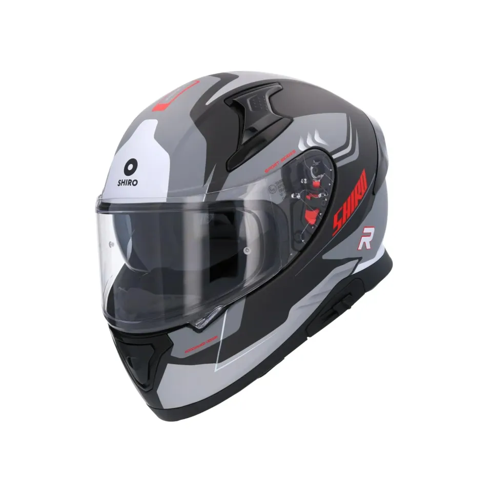 Bi Esse Casco Integrale Carbonio Grigio Verde Visiera Sole