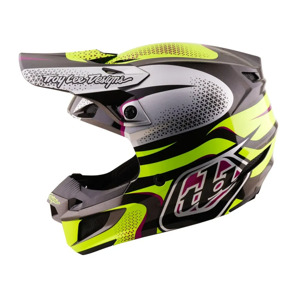 Troy Lee Designs SE5 Aura Yellow Black casco cross policarbonato