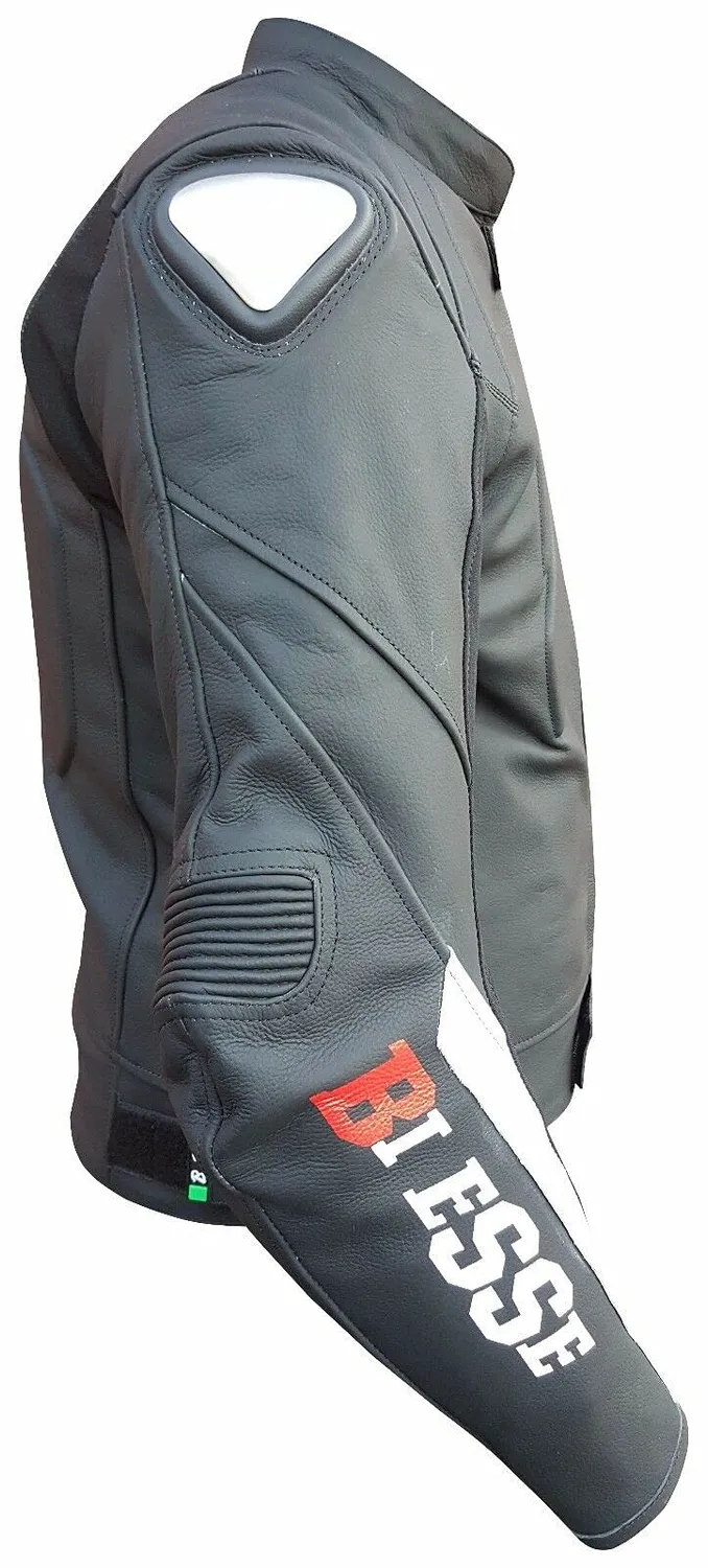 Bi Esse Giacca Moto Pelle Uomo M Nera con Protezioni
