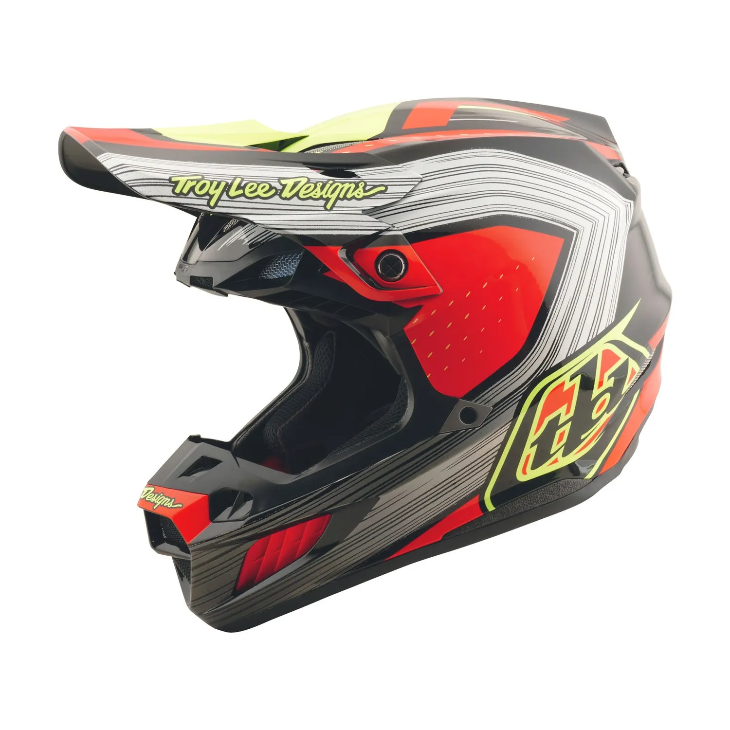 Troy Lee Designs SE5 Composite Stripes casco integrale nero