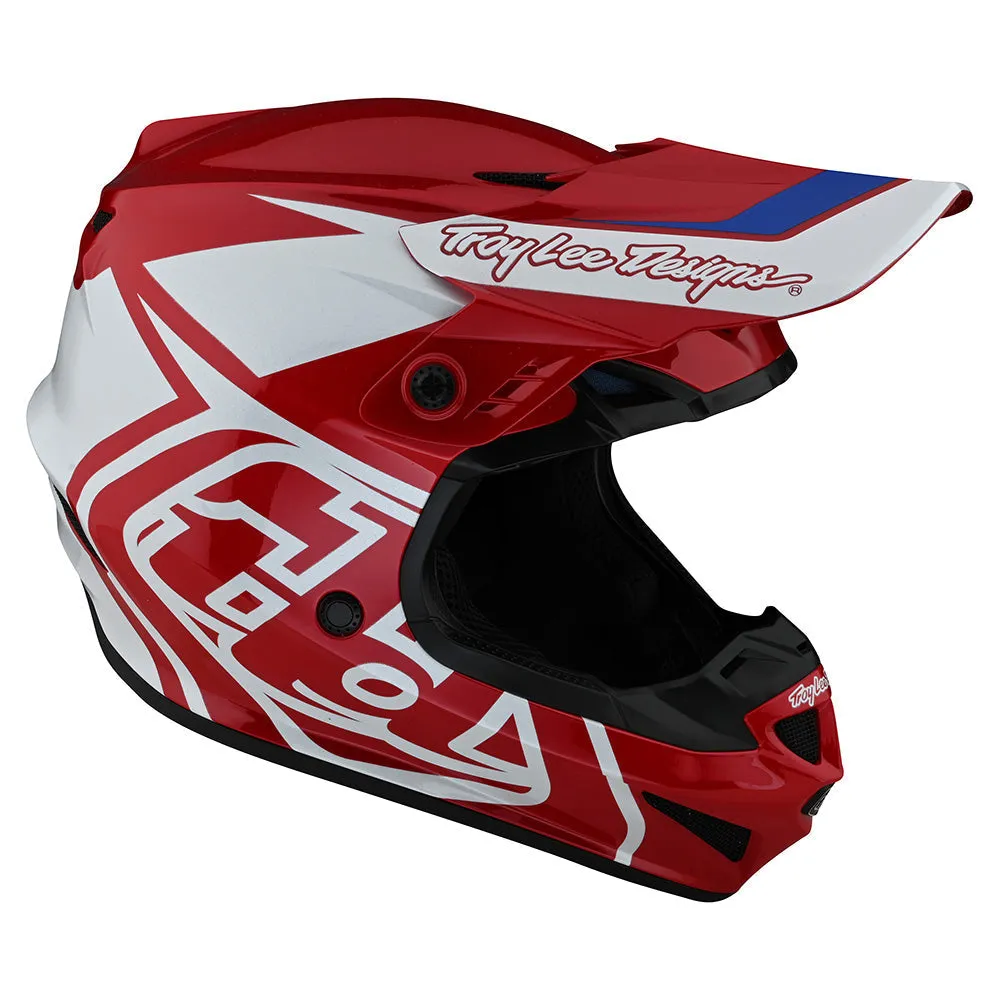 Troy Lee Designs GP Overload casco cross rosso bianco