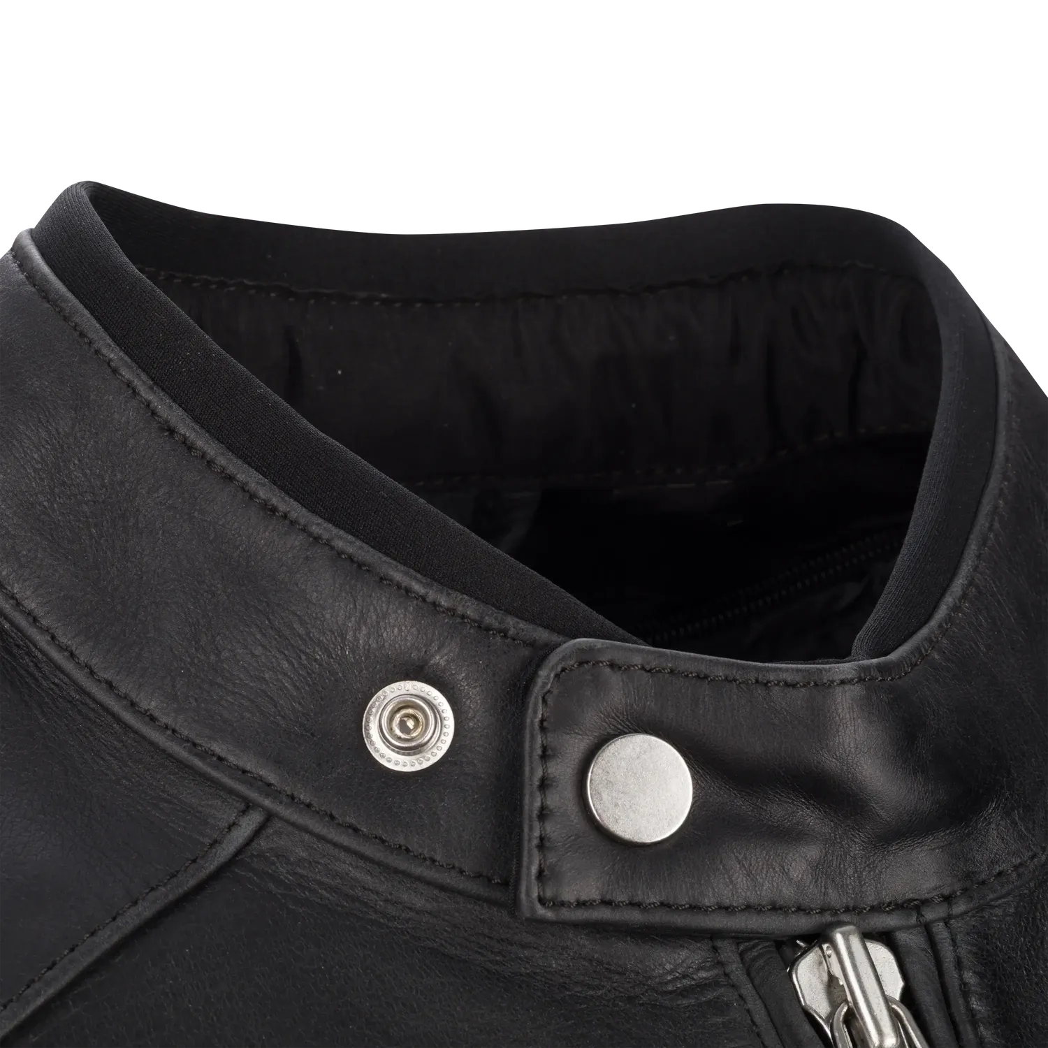 Segura Robby Giacca Pelle Moto Uomo Nero Body Fit