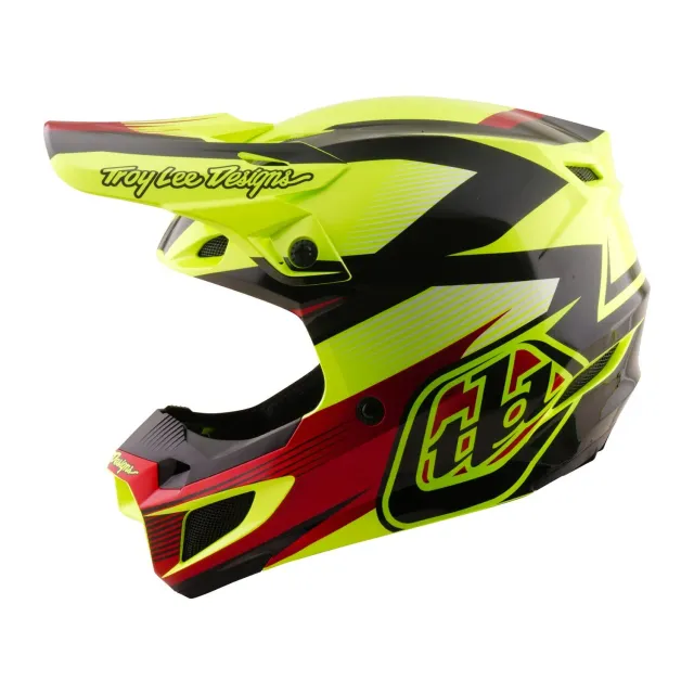 Troy Lee Designs SE5 Policarbonato casco cross Flo Yellow MIPS