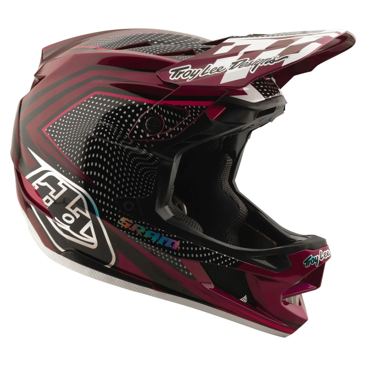 Troy Lee Designs D4 Carbon MIPS casco Radioscape nero mora