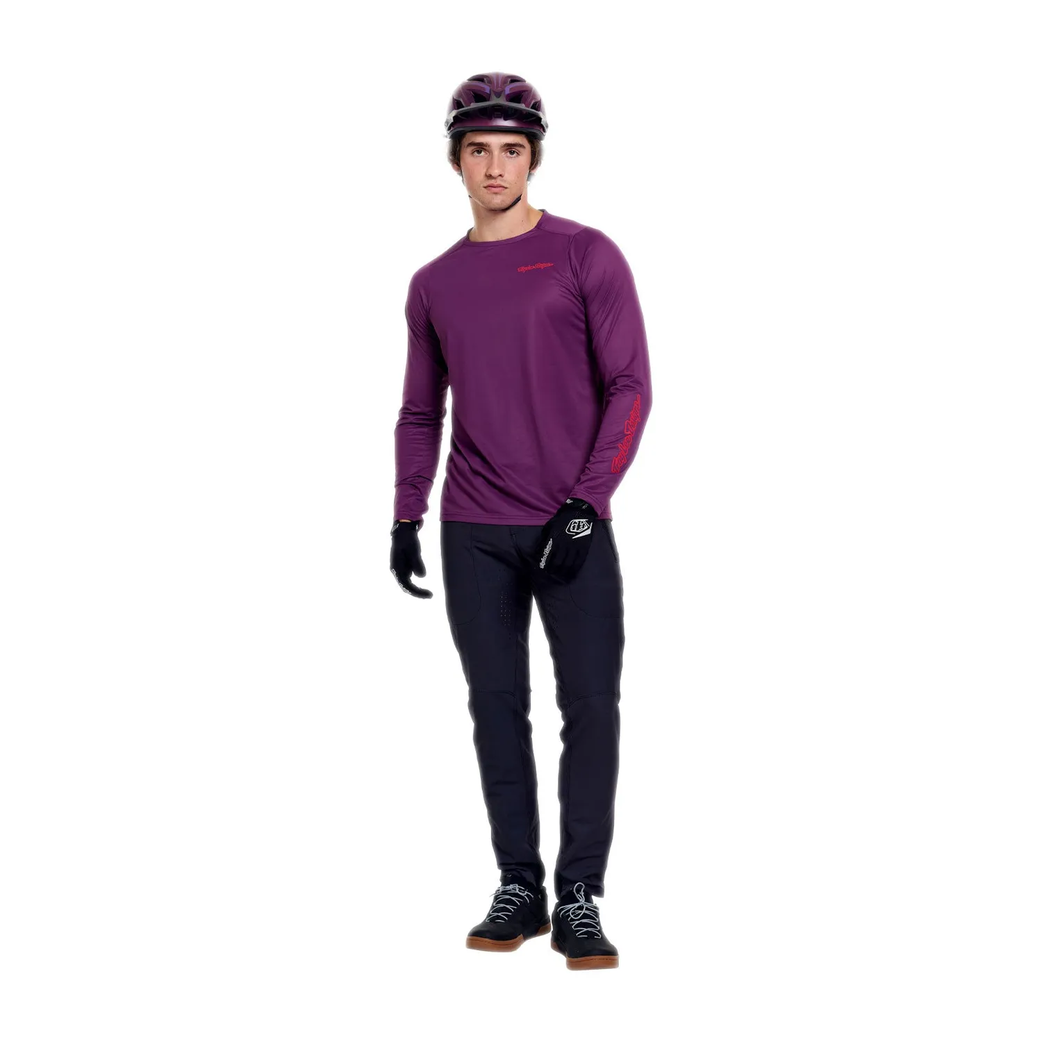 Troy Lee Designs Skyline Pro LS maglia MTB Sangria con UPF
