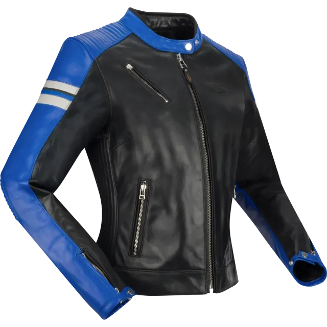 Segura Lady Romeo giacca moto donna pelle nero blu