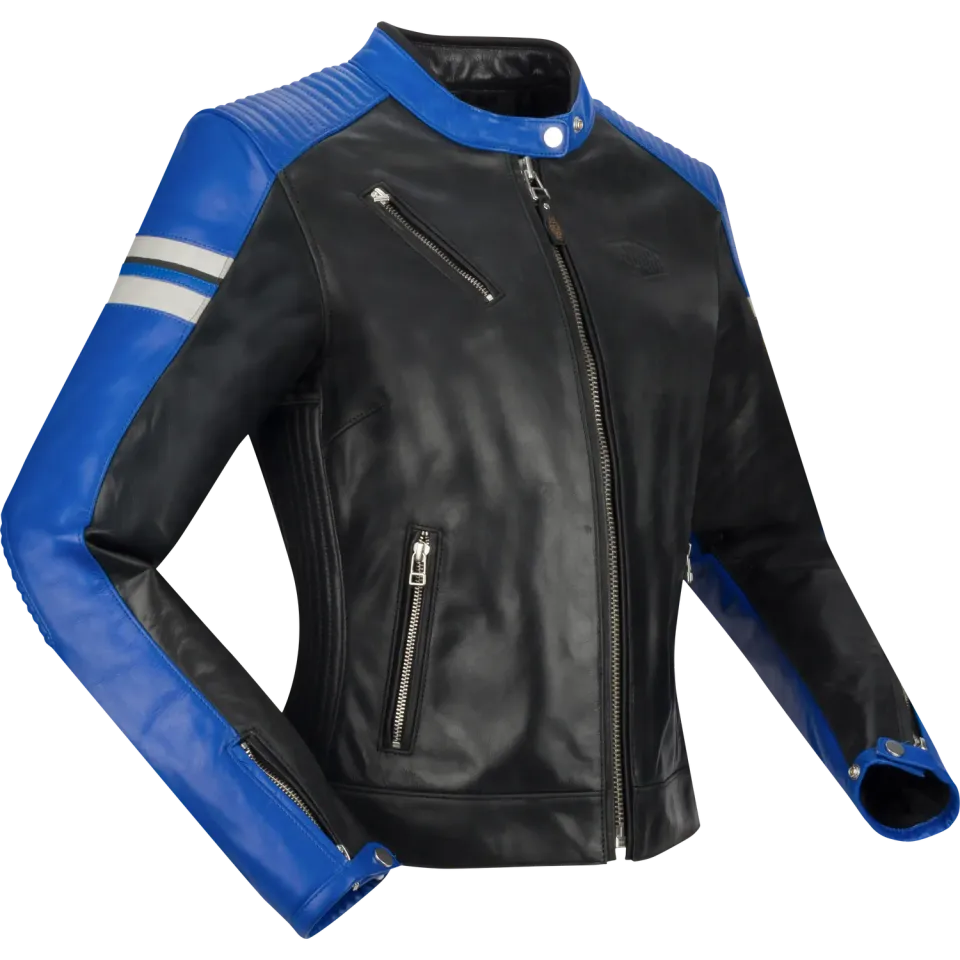 Segura Lady Romeo giacca moto donna pelle nero blu